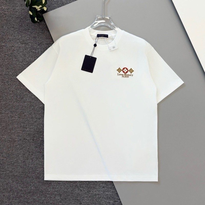 Retro Áo Thun Unisex Thêu Nặng Tay Dáng Rộng Just-Fit