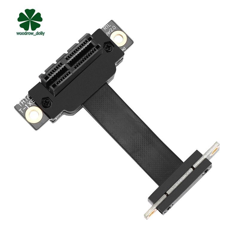Cáp nâng PCIE X1 Dual 90 độ Góc phải PCIe 3.0 X1 sang X1 Cáp nối dài 8Gbps PCI Express 1X Riser Card