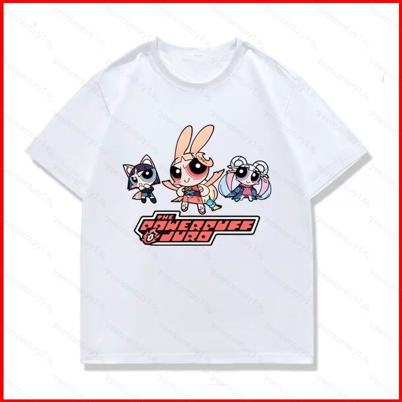 Áo Thun Cotton Dày Mùa Hè GC1 Cosmic Princess Kaguya & The Powerpuff Girls