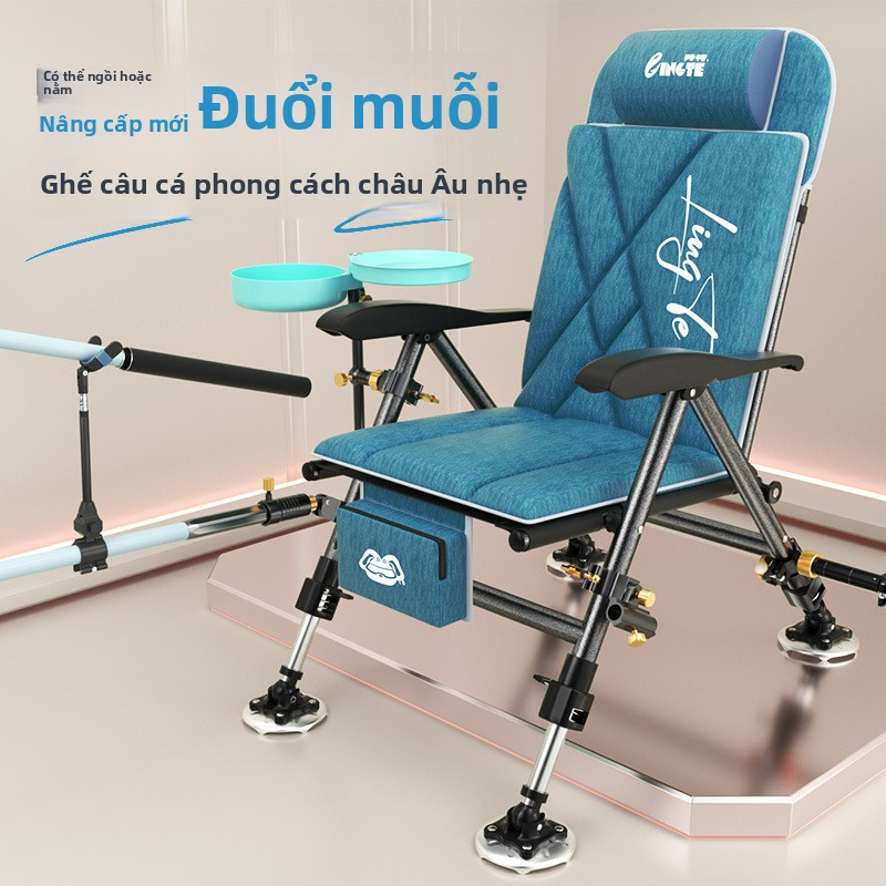 Ghế câu cá, ghế câu cá gấp gọn, ghế câu cá kiểu châu Âu chống muỗi, ghế gấp di động dùng cho câu cá 