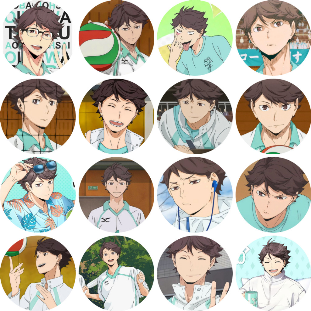 HUY HIỆU | Haikyuu Tooru Oikawa Button Badge - Pin Size 58mm | Ghim Cài Áo