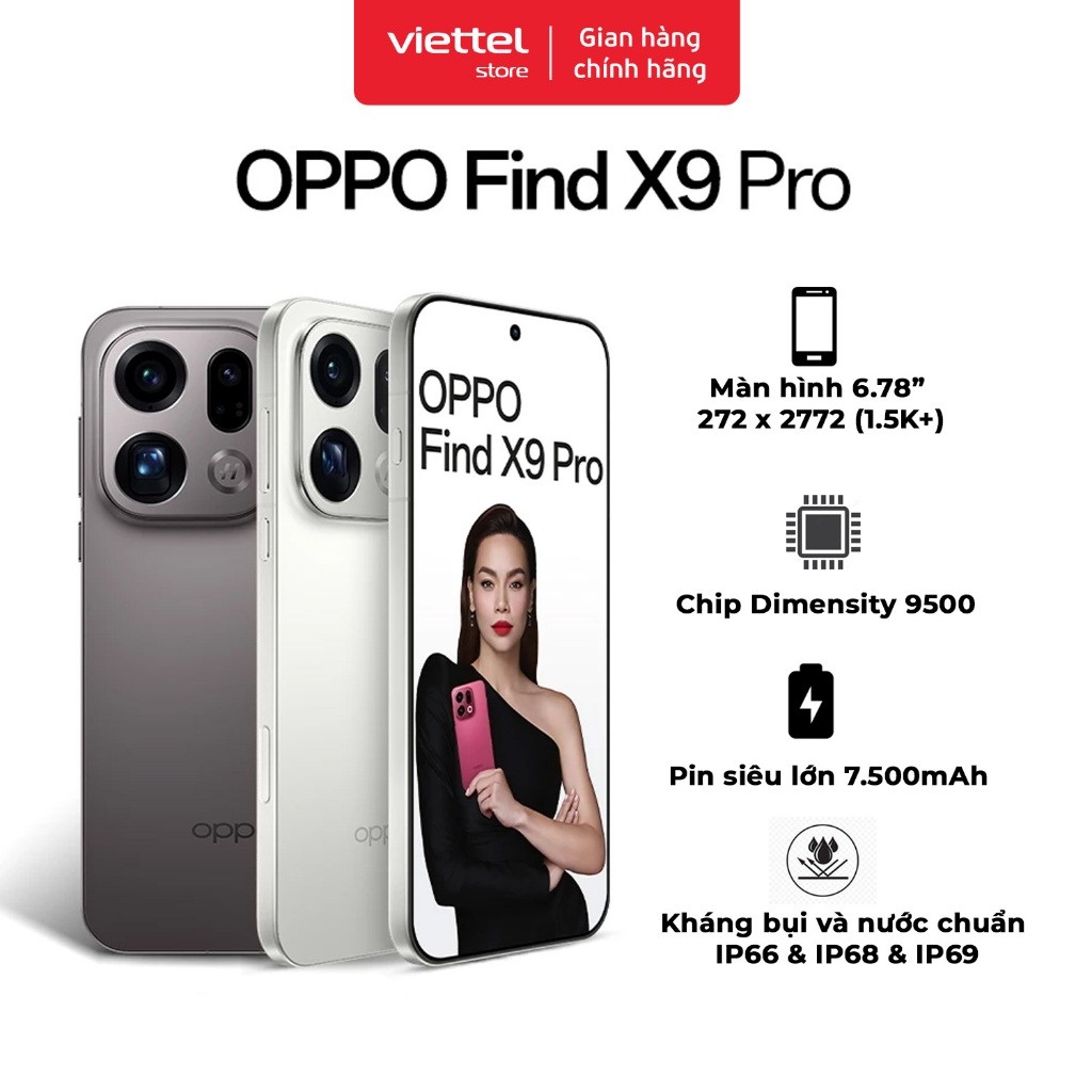 Điện thoại OPPO Find X9 Pro 16GB + 512GB | Màn Hình AMOLED 6.78" Sắc Nét | Camera Tele Hasselblad 200MP | Pin 7.500mAh | BigBuy360 - bigbuy360.vn