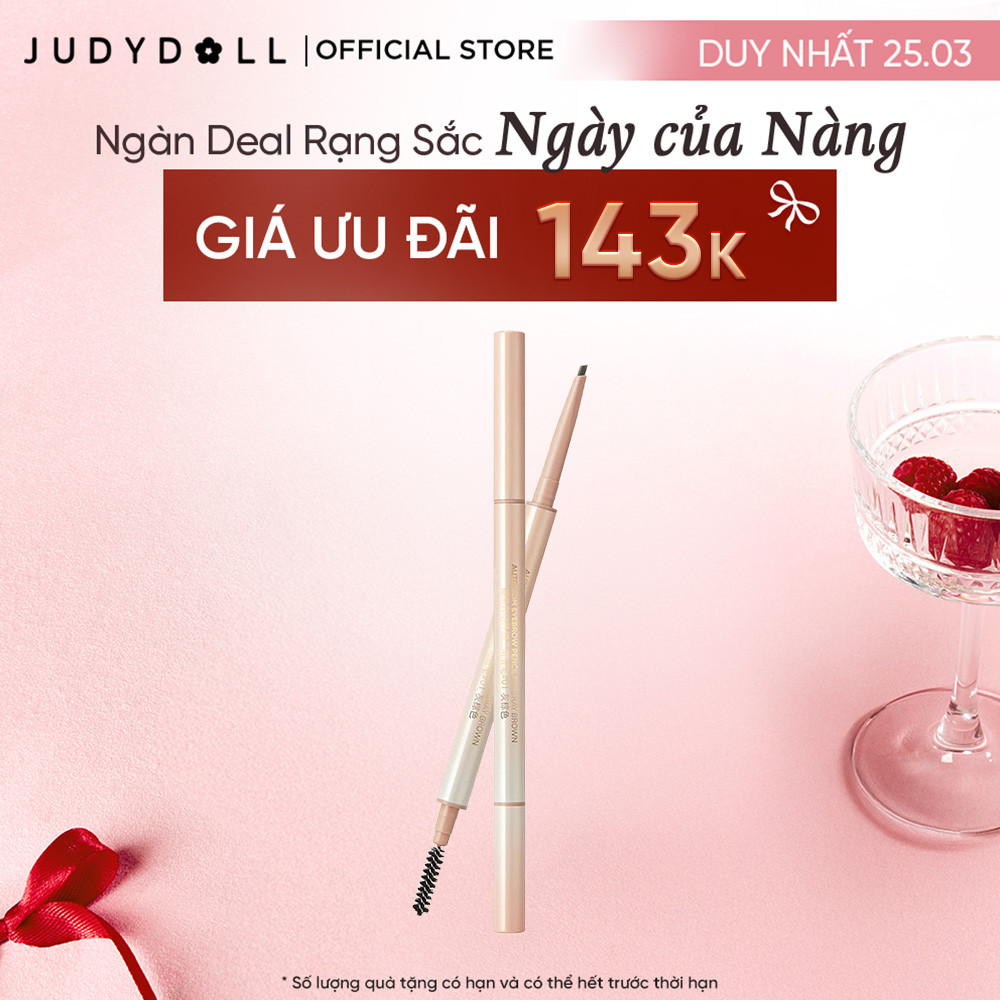 Chì Kẻ Mày JUDYDOLL Define Eyebrow Pencil Siêu Mảnh Phẩy Sợi Sắc Nét Lâu Trôi Chống Nước 80mg