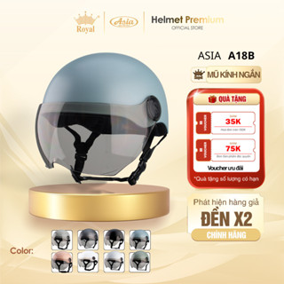 [Độc Quyền] Mũ Bảo Hiểm Nửa Đầu Asia A18B Kính Chống Nắng, Nón Bảo Hiểm Nam Nữ 1/2 Chính Hãng
