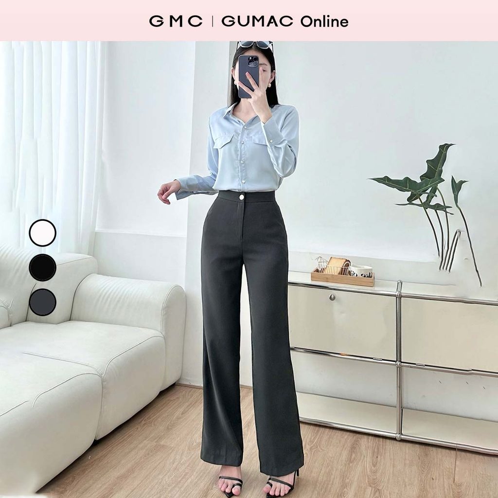 Quần tây nữ ống rộng B4 thời trang GUMAC BQE00007