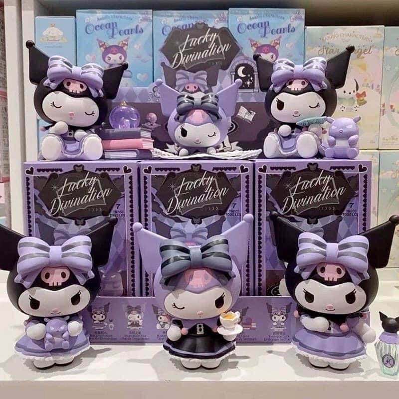 Blind box sét 6 mô hình Kuromi melody, set 6 hộp quà bí mật kuromi, Kuromi ngoại truyện, Mô hình Mic