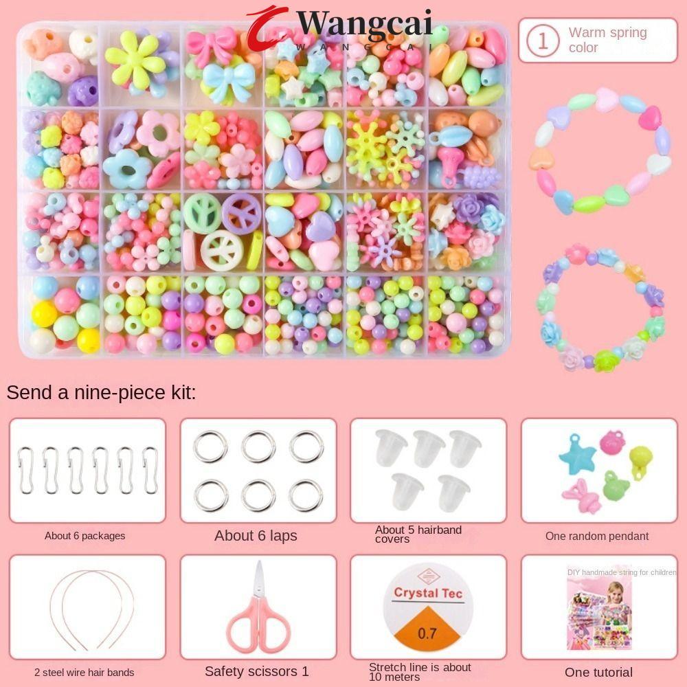 WANGMCAI DIY Handmade Đính Hạt Bộ Đồ Chơi, Nghệ Thuật Thủ Công DIY Bộ Đồ Chơi Để Làm Vòng Tay Hạt Đồ