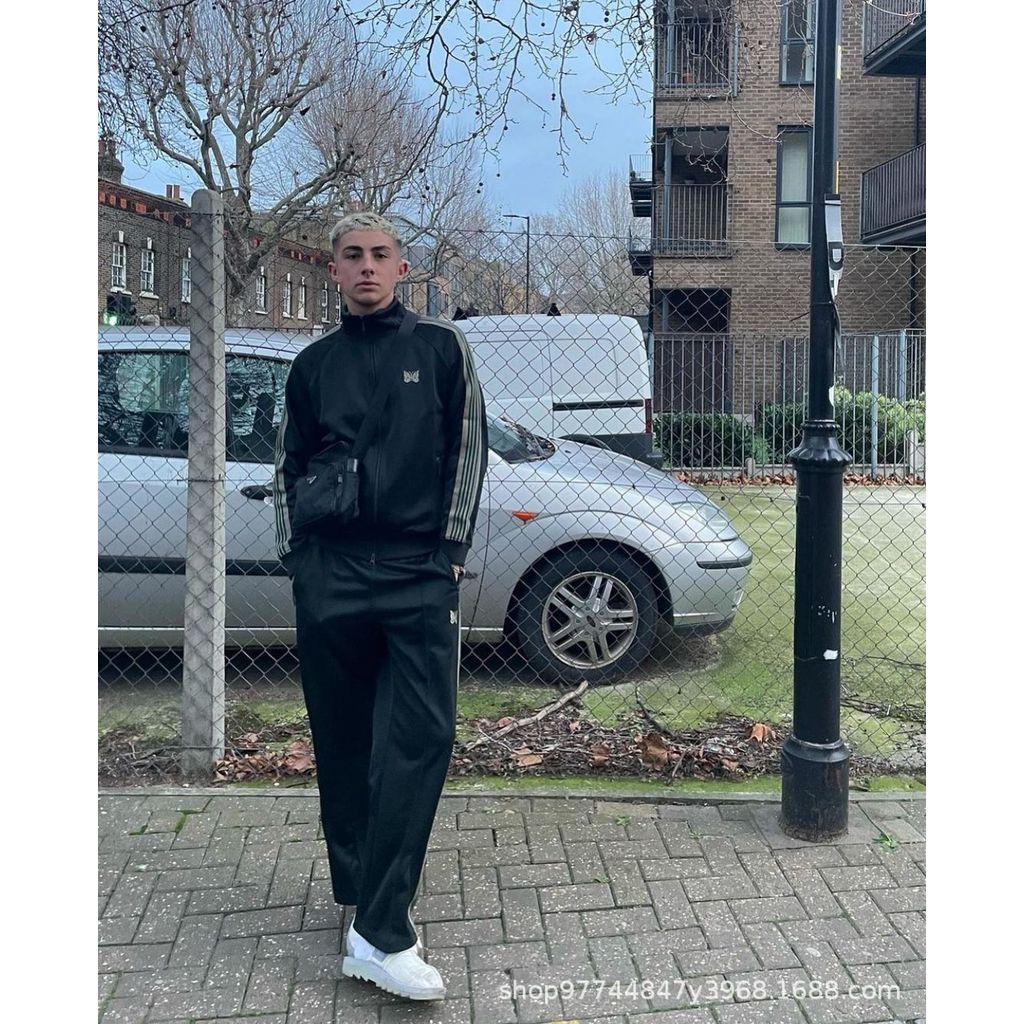 J64S Needles New dark green versatile embroidered jacket for men and women