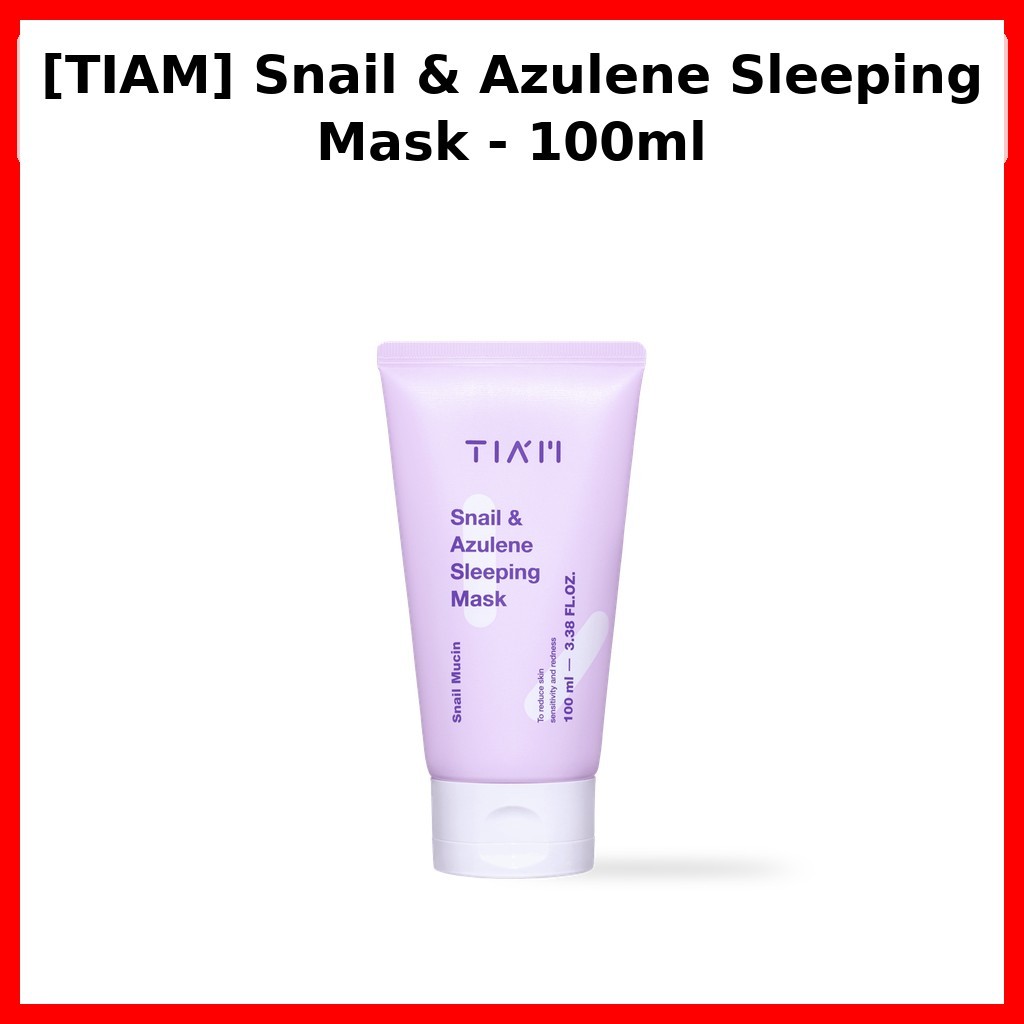 [TIAM] Mặt nạ ngủ ốc sên & Azulene - 100ml / Mặt nạ ngủ Hàn Quốc / Infusion Azulene / Chính hãng 100