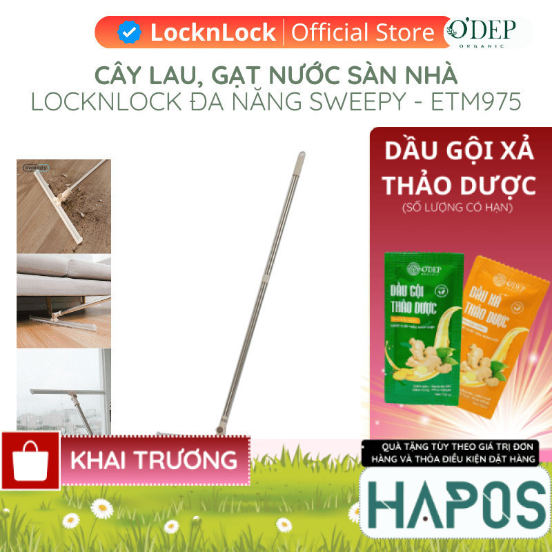Cây lau sàn phẳng , gạt nước sàn nhà , chổi gạt kính đa năng Sweepy - ETM975 - HAPOS HBE