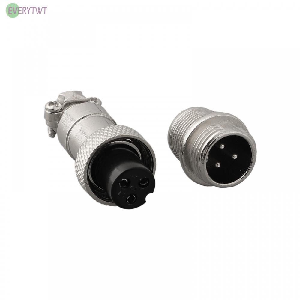 Đầu nối GX12 3pin 1 Pc 12mm ABS Pin Sạc Cắm Nam + Nữ Gắn