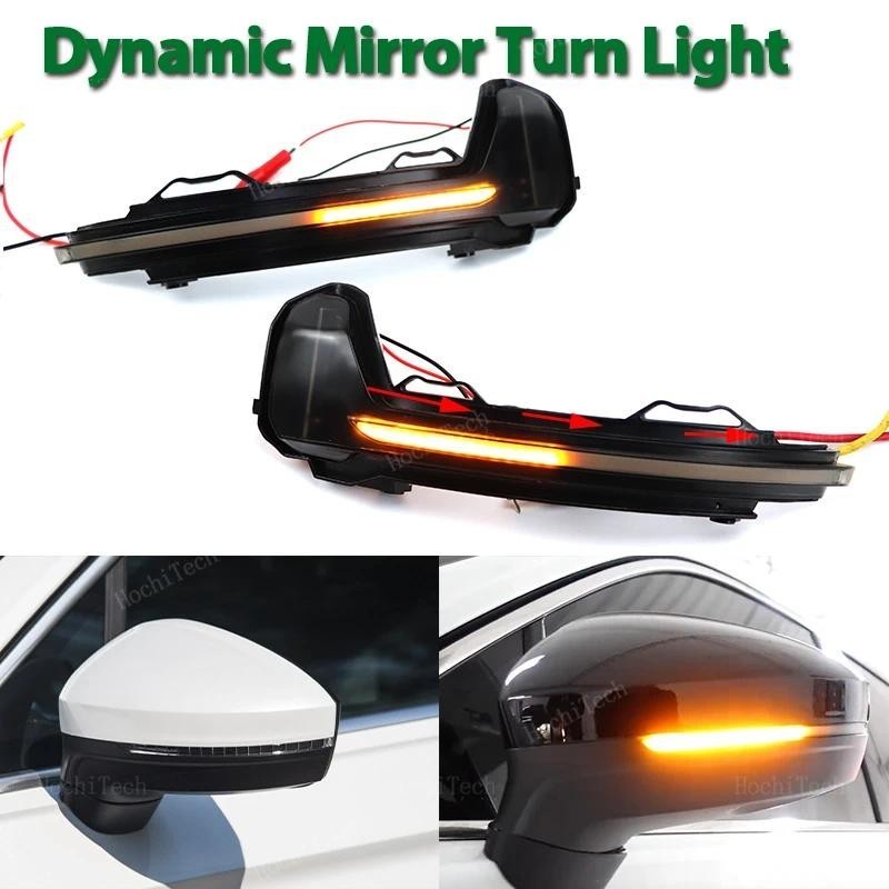 Đèn LED Bên Gương Năng Động Biến Tín Hiệu Tuần Tự Ánh Sáng Cho Volkswagen VW Tiguan MK2 2017-22 Toua