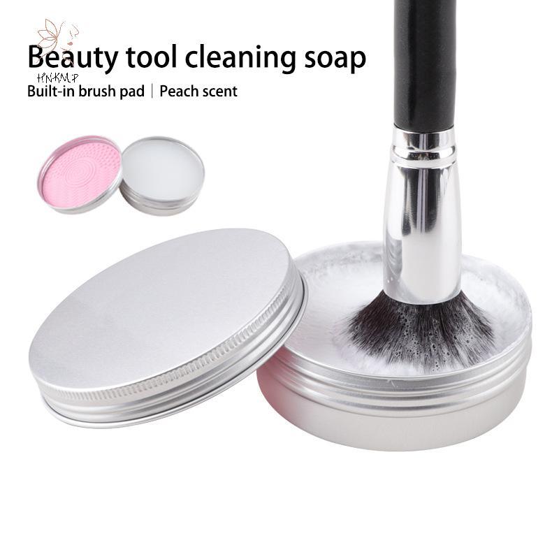 HNKMP 50g Honey Peach Silicone Makeup Brush Cleaner Soap Pad Make Up Wash Brush Cosmetic Eyebrow Bru