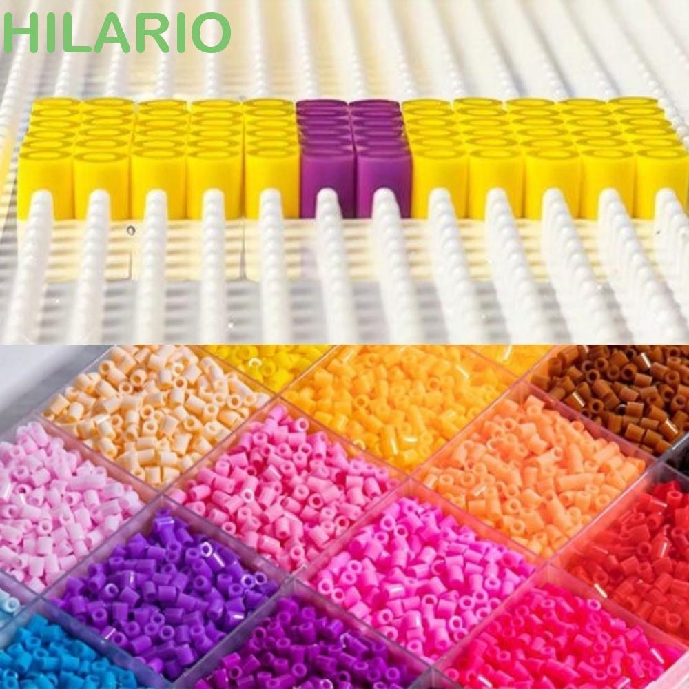 Bộ thủ công hạt sắt HILARIO, 24 / 48 màu DIY Perler hạt, câu đố Pixel Art Iron Iron Iron Iron Iron I