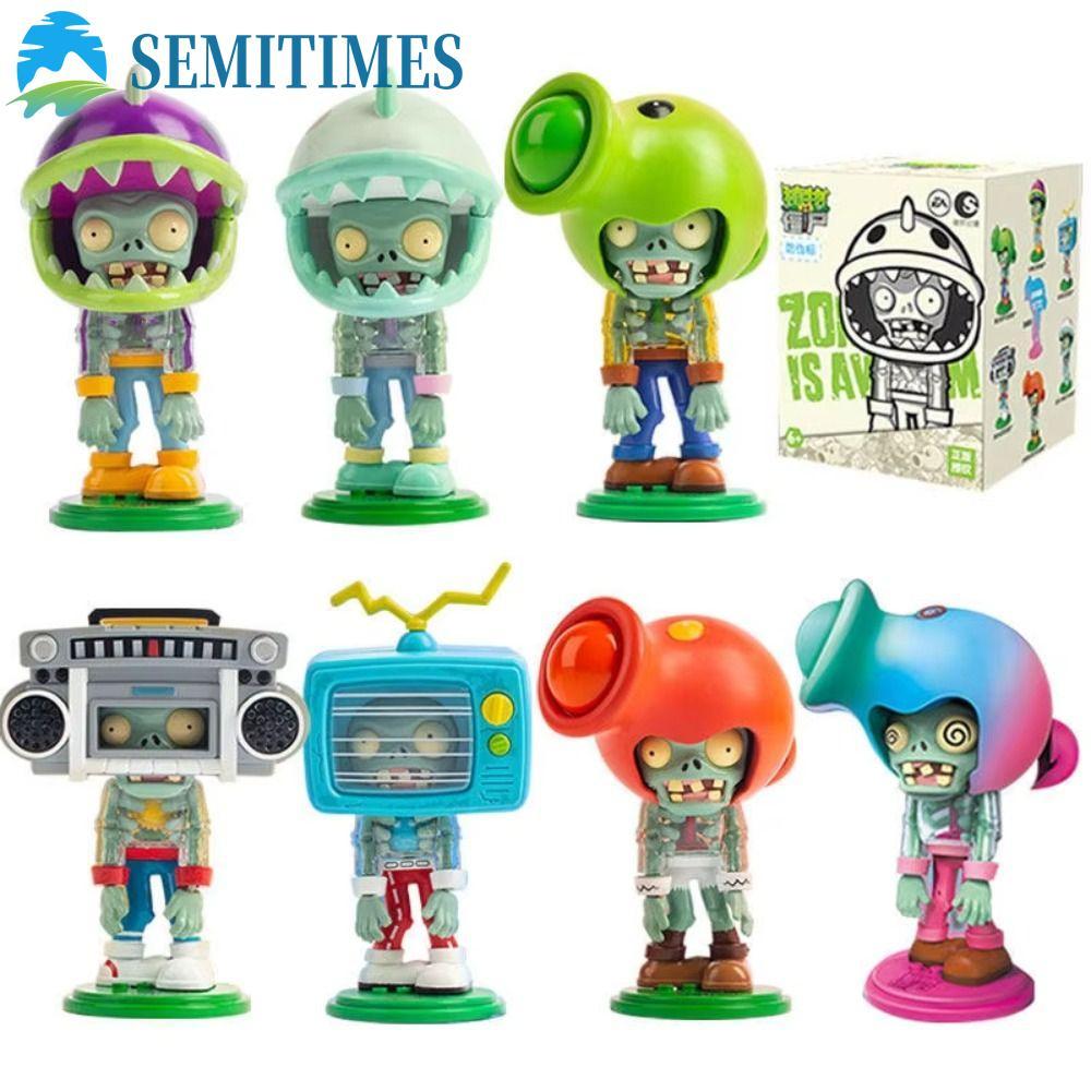 LUNAEDGE Plants Vs Zombies Khối xây dựng Đồ chơi, Phiên bản Q ngẫu nhiên Plants Vs Zombie Anime Hình
