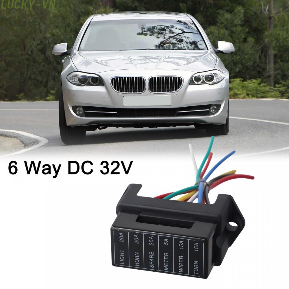 DC 32V 6 Way Auto Fuse Box Holder for ATC ATO Fuses Suitable for Bus and Boat