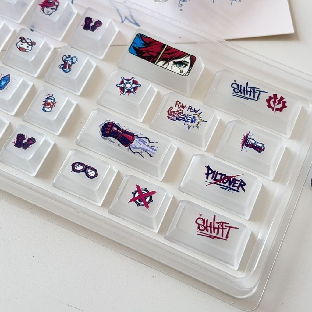 LOL Vi PC Foggy Keycap Anh Đào Hồ Sơ 26 Chiếc Truyền Ánh Sáng Sáng Sáng Tạo Chơi Game Keycap Thoáng 
