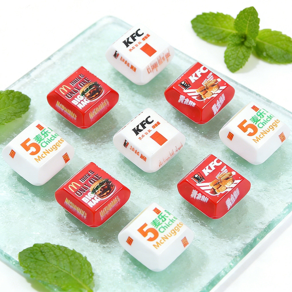 Hamburger Burger Box Crocs Charms Trang Trí Jibbitz Clog Dép Khóa Giày Trang Trí Giáng Sinh DIY Nhựa