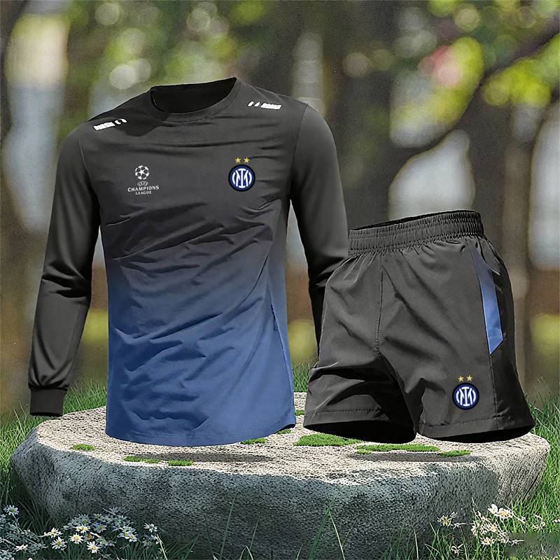 Inter Football Quick-Drying Training Wear Sports Suit Baby Boy and Girl Summer Sports Running Breath