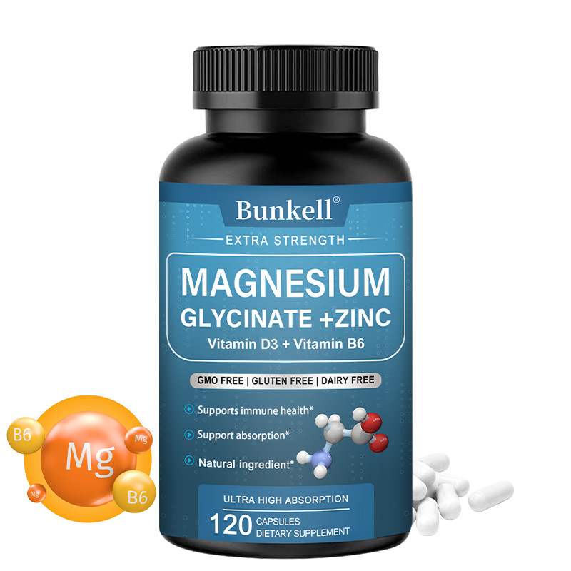 Thực phẩm bổ sung Magnesium Glycine của Bunkell - Khả dụng sinh học cao, tỷ lệ hấp thụ cao - Hỗ trợ 
