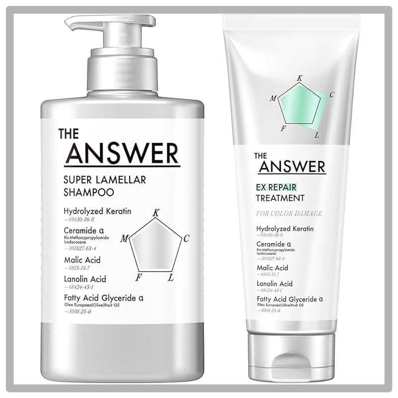 THE ANSWER Lamella Shampoo and Treatment Collection with Bergamot & Daphne Aroma for Hair Care
