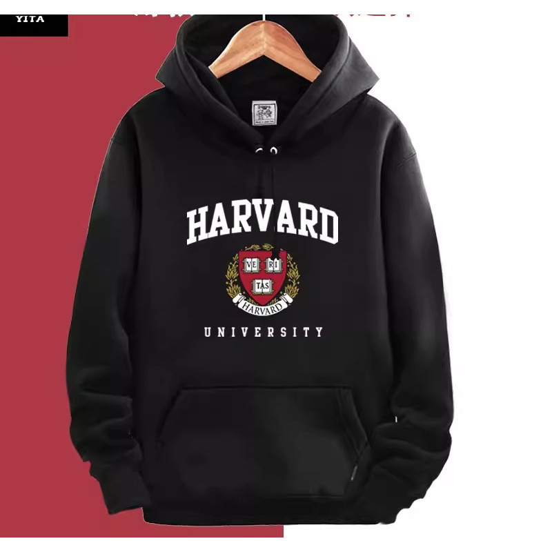 Áo khoác đại học Harvard dành cho nam nữ, thiết kế kỷ niệm với mũ trùm đầu tiện lợi