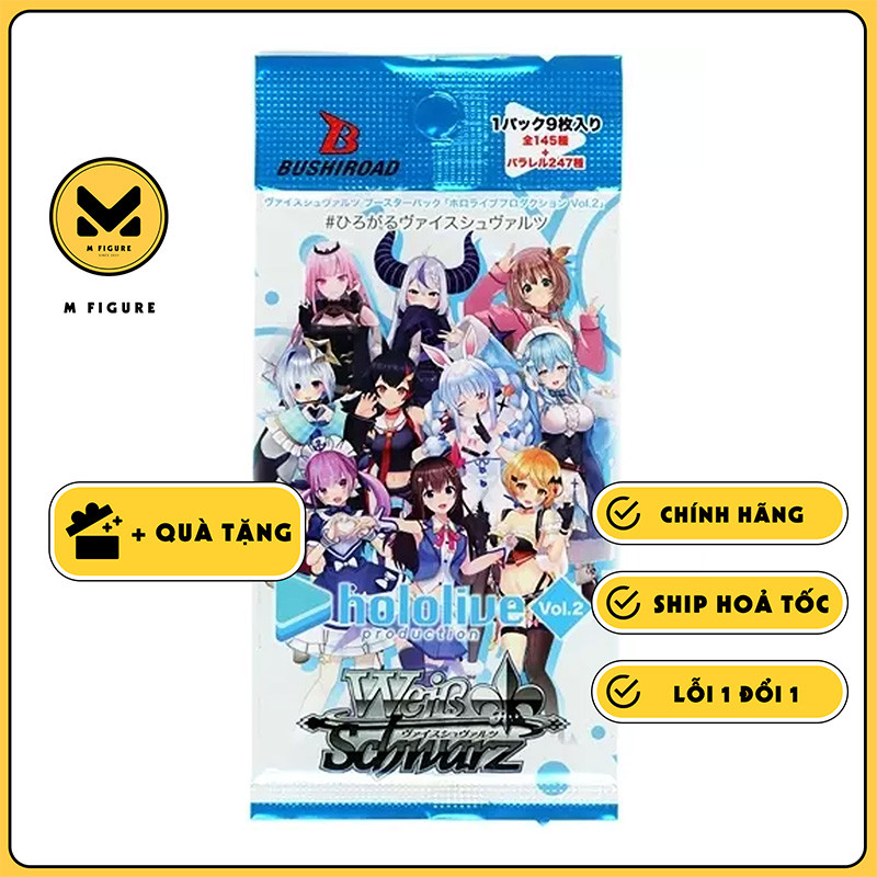 THẺ BÀI Hololive Production Vol.2 - Weiss Schwarz (Bushiroad) PACK CARD CHÍNH HÃNG