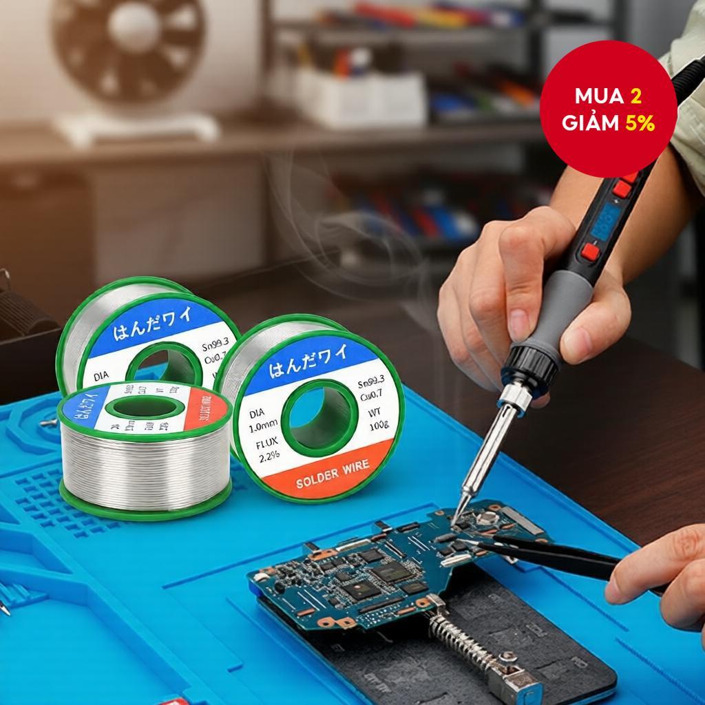 Dây hàn Sn99.3Cu0.7 không chì, độ tinh khiết cao, lõi nhựa thông nóng chảy thấp, thân thiện môi trườ