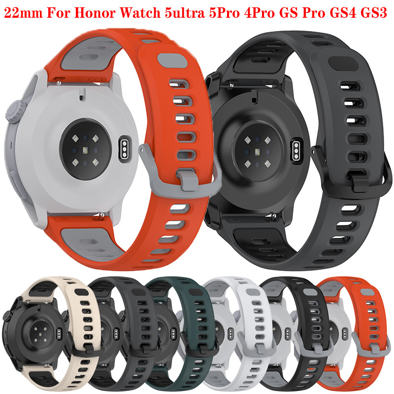 Dây đeo đồng hồ silicon 22mm cho Honor Watch 5 Ultra 5Pro 4Pro GS Pro GS4 GS3 Band Vòng đeo tay thể 