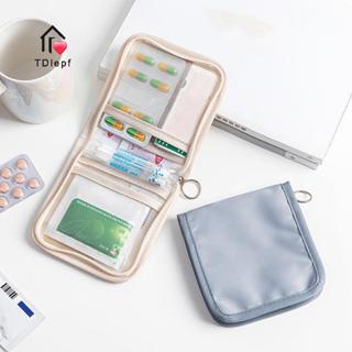 [TDiepf] Túi đựng thuốc y tế có thể gập lại di động có dây kéo Bộ dụng cụ sơ cứu sắp xếp Túi lưu trữ du lịch ngoài trời Đồ nhỏ Quà tặng MỚI