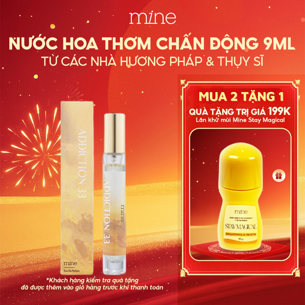 Nước Hoa Mine Addiction 33 Hương Gỗ Cao Cấp Từ Thụy Sĩ, Giúp Tạo Cảm Giác Trầm Ấm, Thư Giãn 9ml