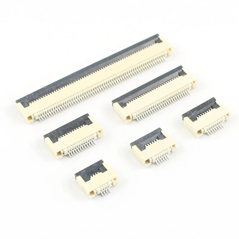10 chiếc FPC FFC 0.5mm Pitch Cable Connector Flip Flat Bottom Contact 4P 8P 10P 12P 16P 20P 24P 30P 