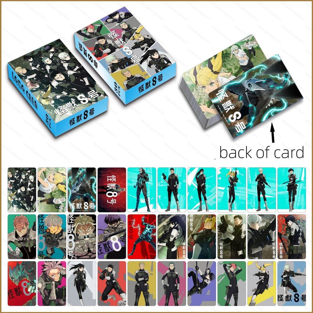 HK1 30 Cái / bộ Kaiju No 8 Kafka Hibino Mina Ashiro Reno Ichikawa thẻ ảnh hai mặt LOMO thẻ bưu thiếp