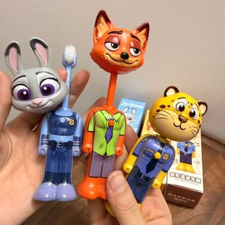 Zootopia Judy Nick Bị Biến Dạng Lông Mềm Bàn Chải Đánh Răng Lông Mịn Trẻ Em Bàn Chải Đánh Răng Rửa Có Thể Thu Vào