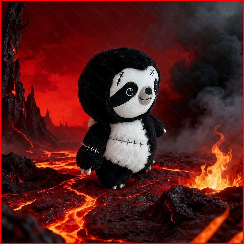 ST1 Dark Style Sloth Plushie Halloween Theo Chủ Đề Thú Nhồi Bông Búp Bê Sang Trọng TS1