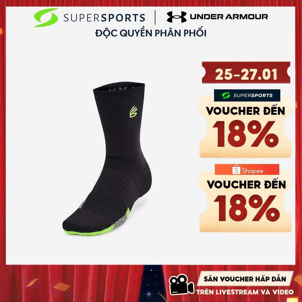 Vớ Thể Thao Under Armour Playmaker Mid - Đen  - 1376231-004