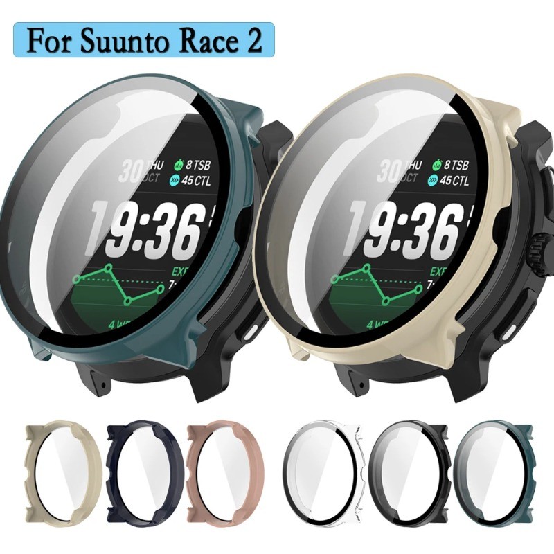 PC Bảo Vệ Toàn Diện Cho Suunto Race 2 Kính Bảo Vệ Màn Hình Vỏ Cứng Ốp Lưng Khung + Phim Cho Suunto R