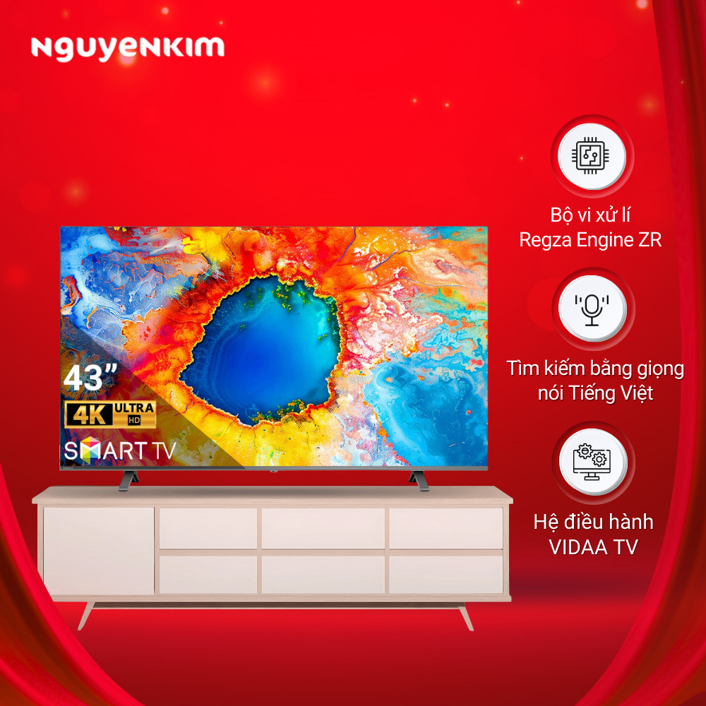 Smart Tivi QLED Toshiba 4K 43 inch 43M450NP