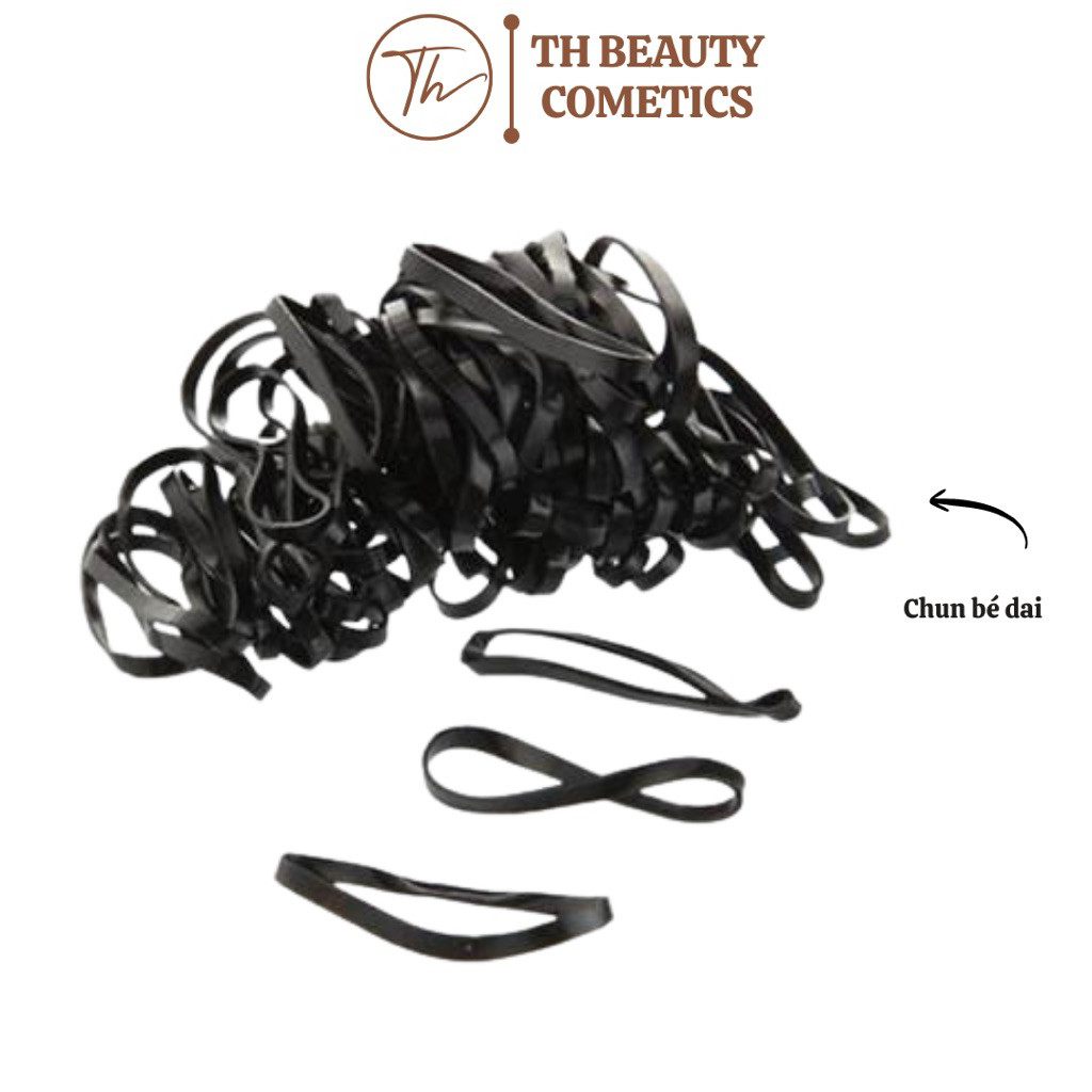 Dây chun buộc tóc màu đen thun cột tóc đen 100g