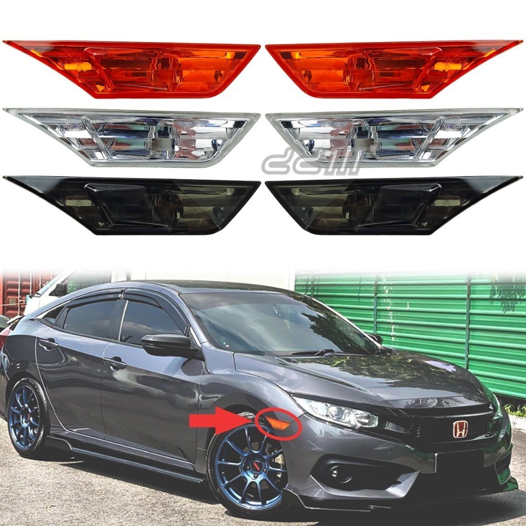 [SẴN SÀNG] Honda Civic FC TEA TBA FC1 FC6 FK4 FK7 FK8 2016 Fender Side Marker Signal Light Fender La
