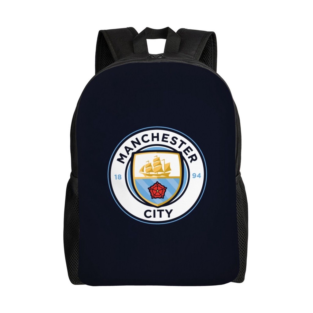 FE2 Manchester City F.C Ba lô Thanh thiếu niên Túi đi học Canvas Notebook Ba lô Unisex