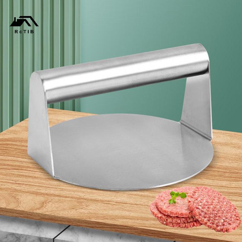 < RcTlB > Thép không gỉ Smash Burger Press Hamburger Patties Meat Masher Khuôn ép thịt tròn cho các 