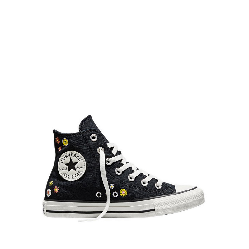 Giày Thể Thao Converse CTAS Embroidered Florals Women's - Black/Bright Outlook/All Heat