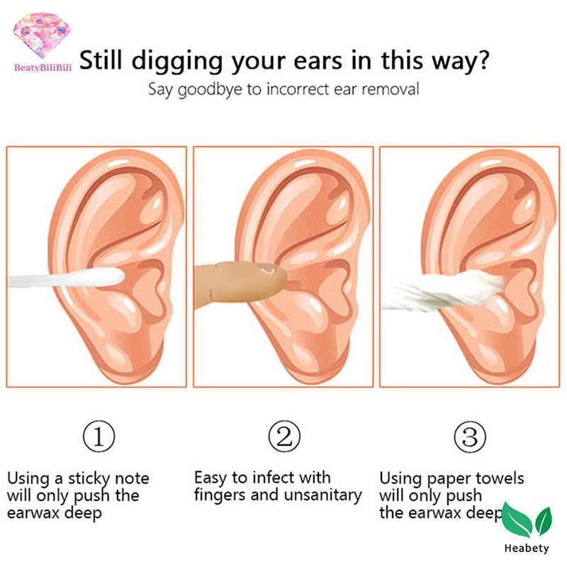 Heabety Ear Wax Piers Cleaner Thép không gỉ Earpi Wax Remover Curette Care Ear Pi Cleaner Ear Cleane