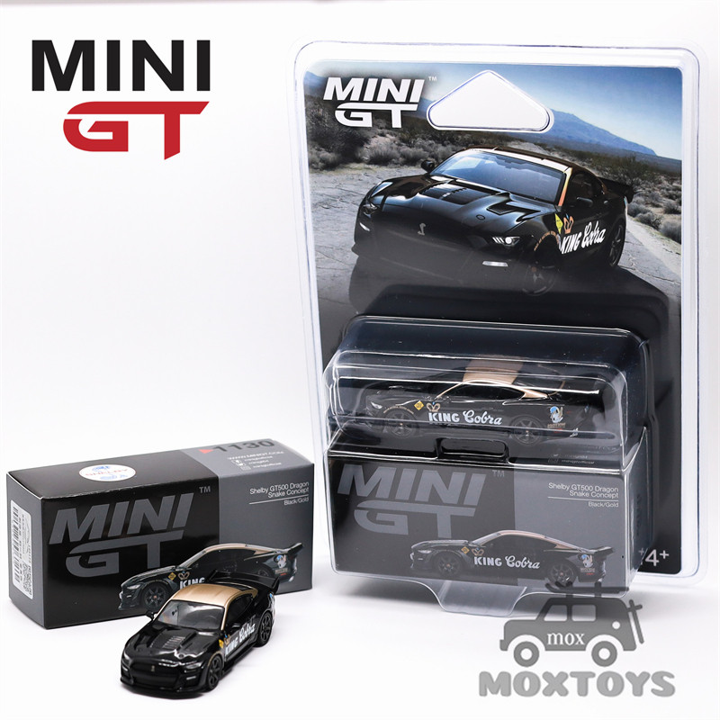 MINI GT 1: 64 Shelby GT500 Dragon Snake Concept Xe mô hình đúc màu đen / vàng