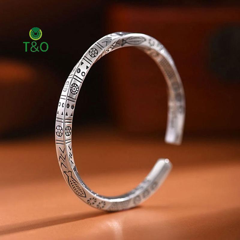 T & O Vintage Lắc Tay Nam Nữ Mobius Xoắn Vòng Tay Unisex Casual Pulseira Gents Trang Sức Mobius Vòng