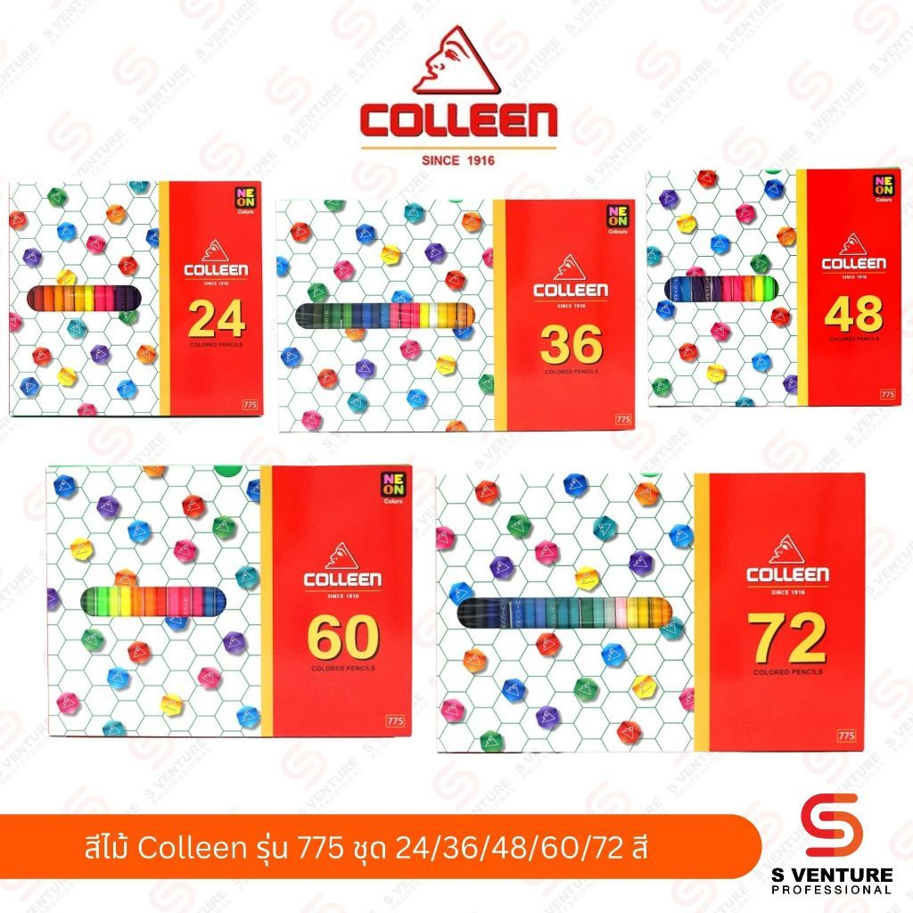 Bút chì màu Colleen (Colleen) Model 775 Bộ 24 màu / 36 / 48 / 60 / 72