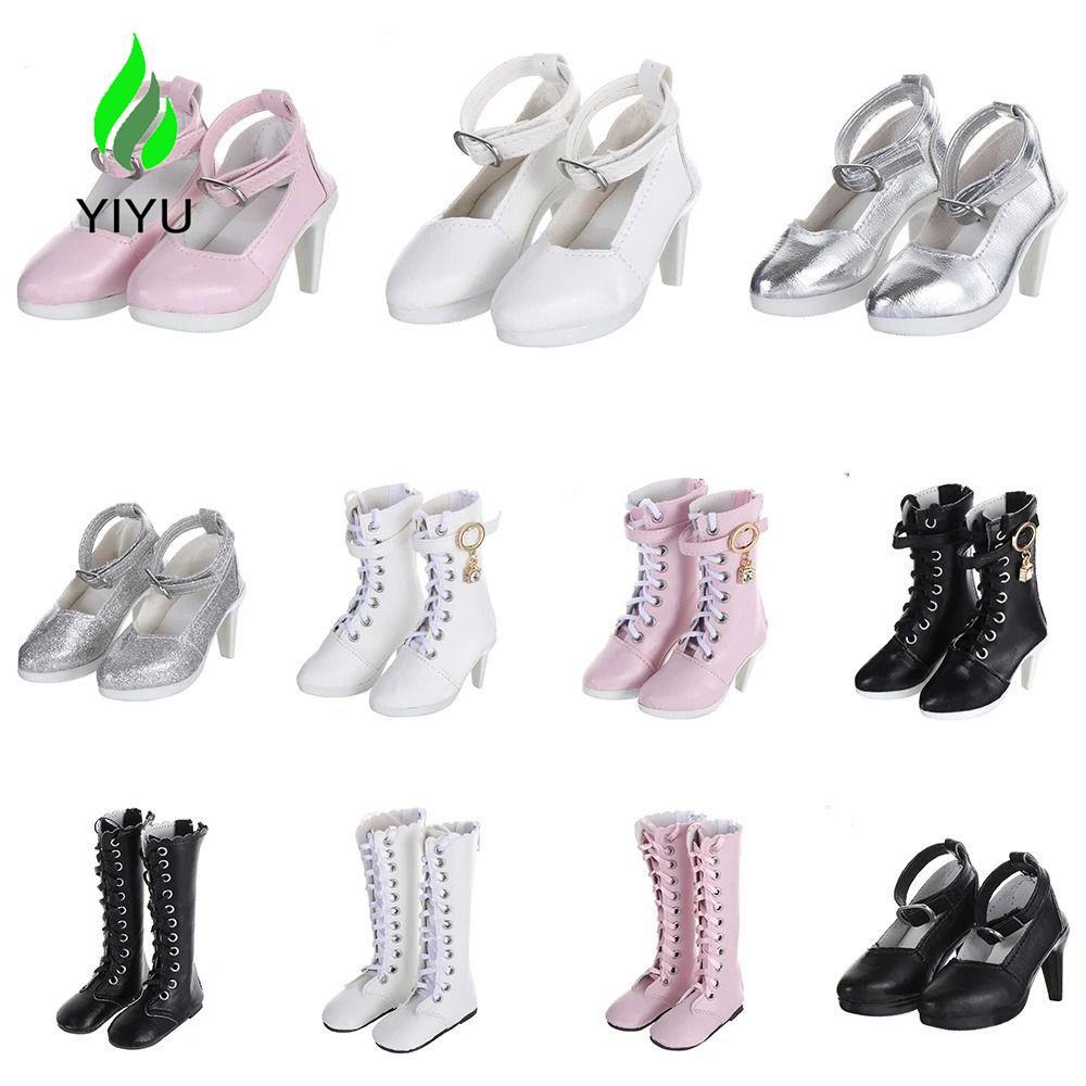 YIYU Giày Búp Bê YIYU, Giày Bốt Búp Bê Handmade Da PU, Quà Tặng Sinh Nhật Thời Trang Mini 7.8CM Búp 