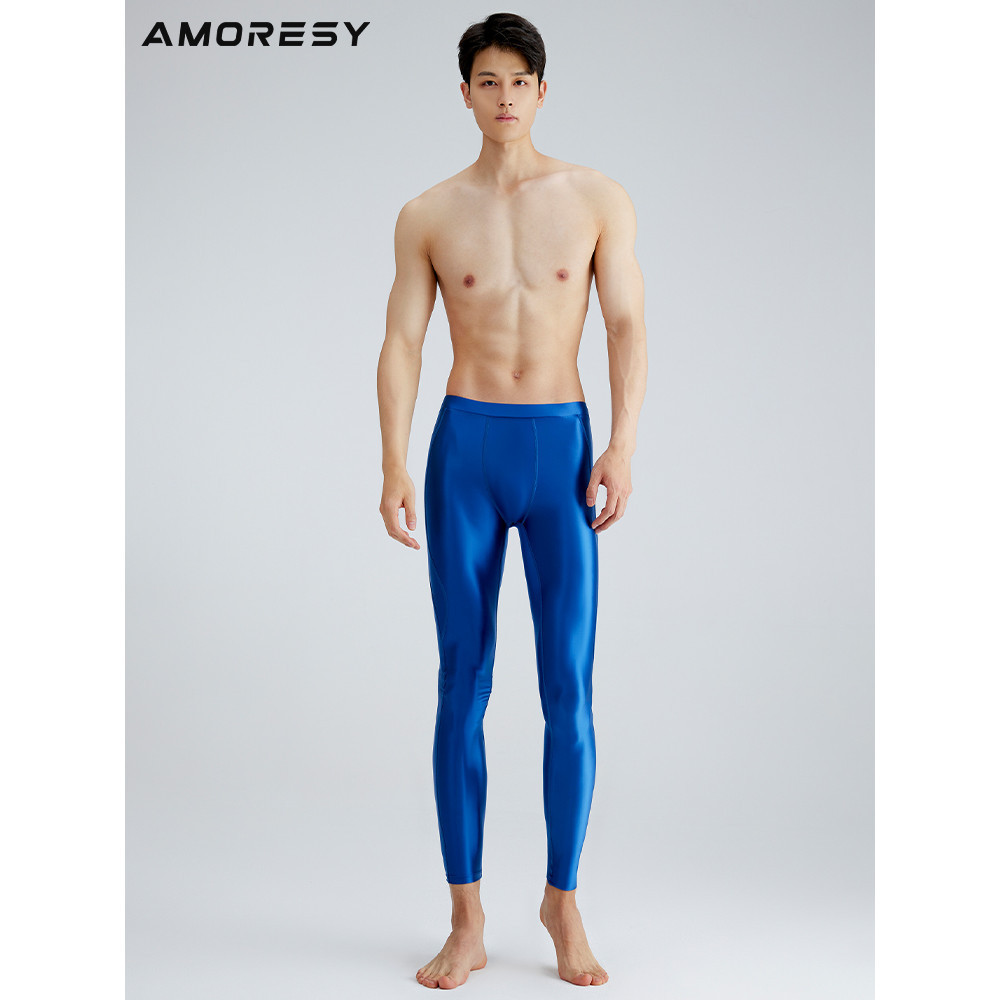 Quần legging nam dài thun bóng AMORESY