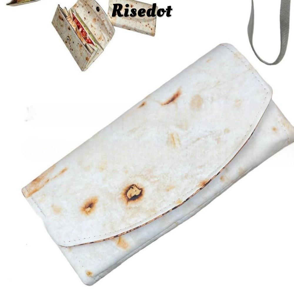 Kẹp tiền xu RISEDOT, có khe cắm thẻ Ví Burrito có thể gập lại, Quà tặng Burrito Nhiều ngăn đựng thẻ